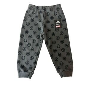 Kids Adidas Marvel Avengers Joggers Sweatpants Gray Toddler Size 12M